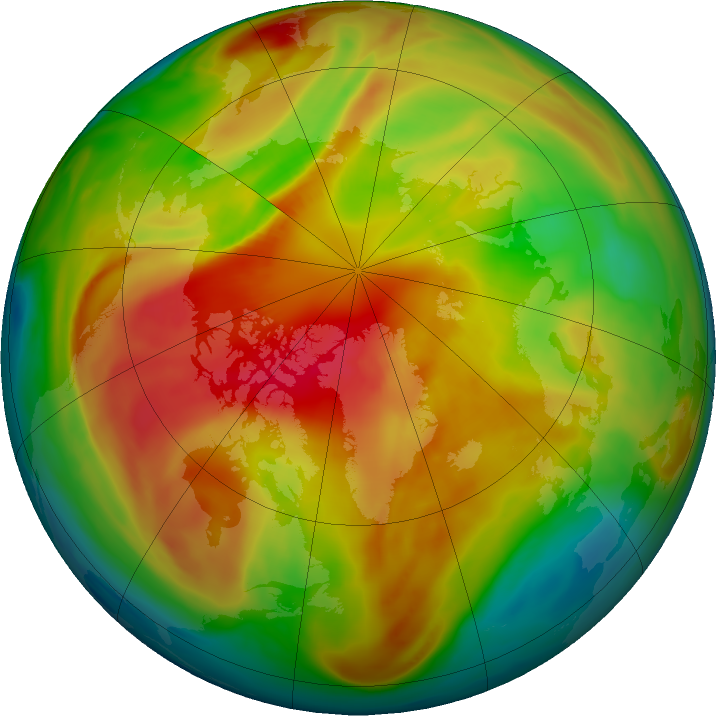 Arctic ozone map for 08 March 2017
